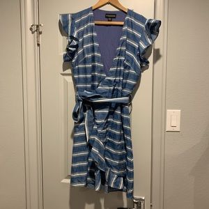 Striped wrap dress
